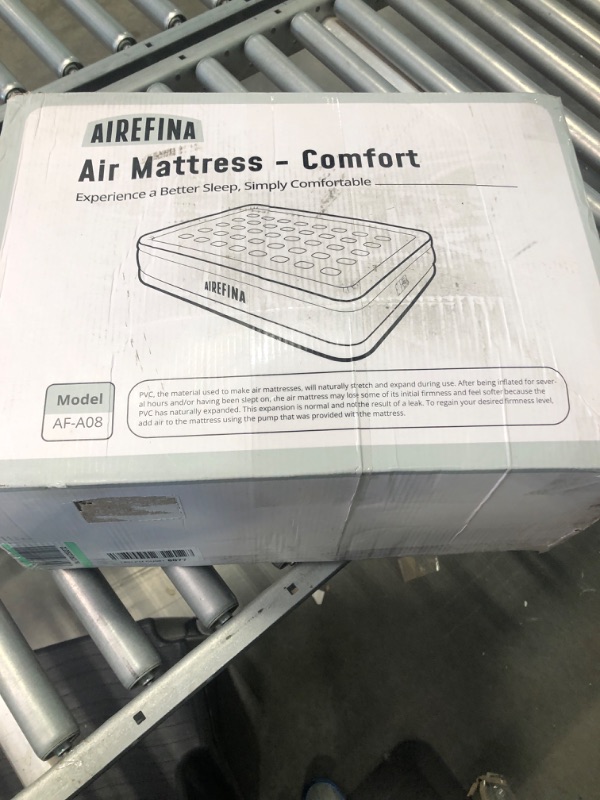 Photo 1 of Airefina Comfort Air Mattress Queen Size with Built-in Electric Pump, Inflatable Bed in 3 Mins Self-Inflation/Deflation, Flocked Surface Blow Up Bed for Home Portable Camping 80x60x18in, 750lbs MAX