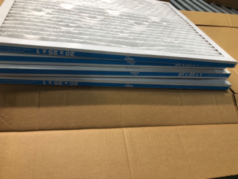 Photo 1 of Aerostar 20x25x1 MERV 11 Pleated Air Filter, AC Furnace Air Filter, 4 Pack (Actual Size: 19 3/4"x24 3/4"x3/4")
