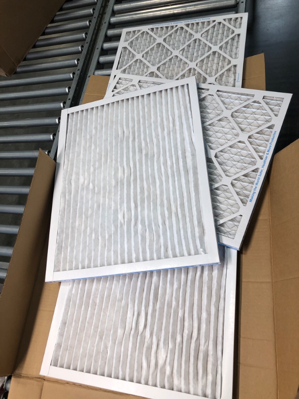 Photo 1 of Aerostar 20x25x1 MERV 11 Pleated Air Filter, AC Furnace Air Filter, 4 Pack (Actual Size: 19 3/4"x24 3/4"x3/4")
