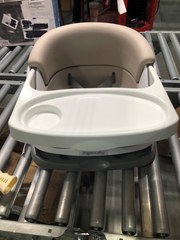 Photo 5 of Ingenuity Baby Base 2-in-1 Booster Feeding & Floor Seat with Self-Storing Tray, Cashmere