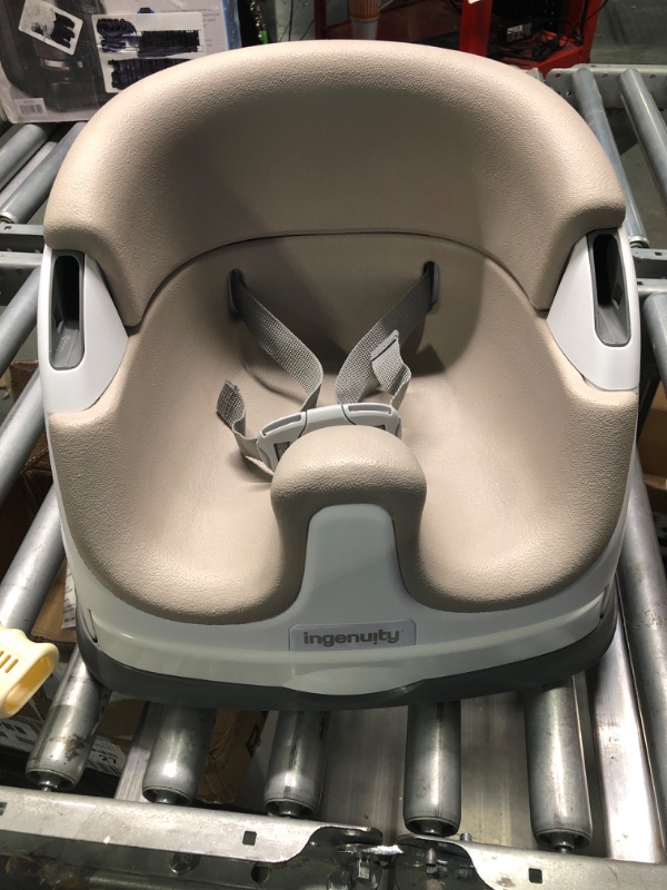 Photo 3 of Ingenuity Baby Base 2-in-1 Booster Feeding & Floor Seat with Self-Storing Tray, Cashmere