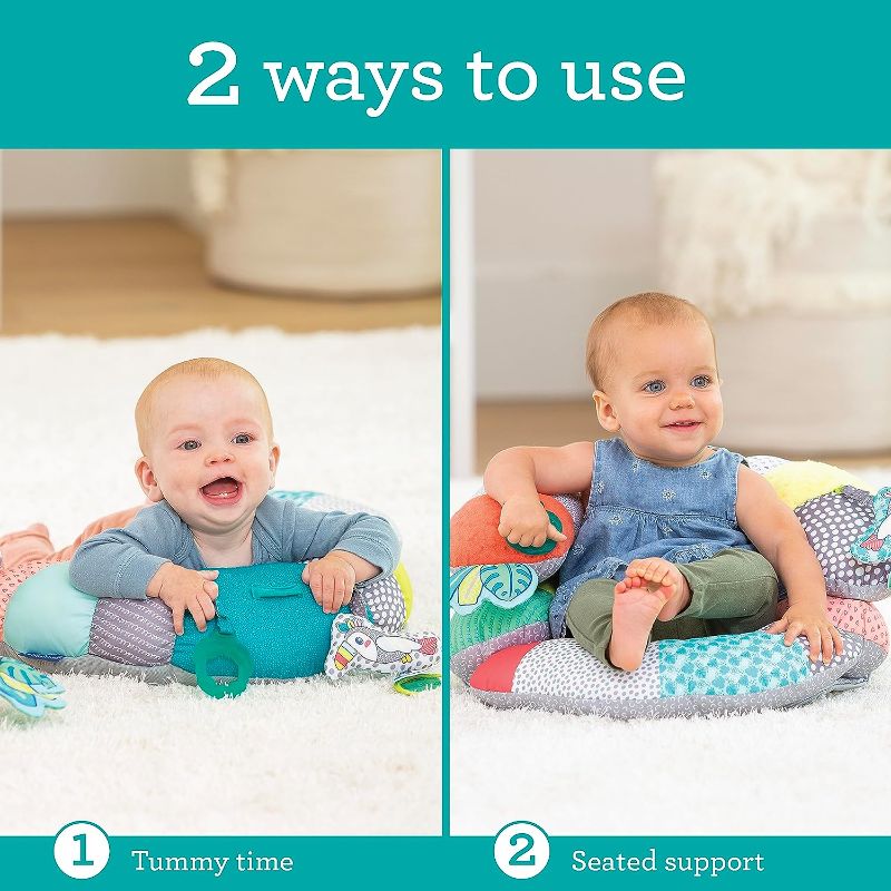 Photo 2 of Infantino 2-in-1 Tummy Time & Seated Support - for Newborns and Older Babies, with Detachable Support Pillow and Toys, for Development of Strong Head and Neck Muscles