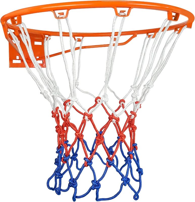 Photo 1 of Basketball Rim Replacement, Standard 18" Size Basketball Goal Hoop with Net