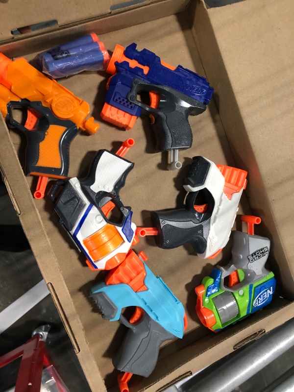 Photo 3 of Nerf MicroShots 6-Blaster Bundle, 6 Mini Dart-Firing Nerf Elite Blasters and 6 Official Nerf Elite Darts - for Kids, Teens, Adults (Amazon Exclusive)