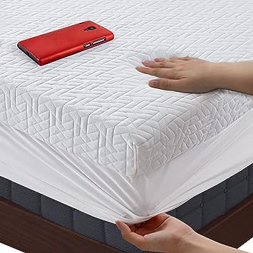 Photo 1 of BedLuxury Mattress Topper Memory Foam: 3 Inch Queen Size Cooling Gel Mattress Pad Cover 