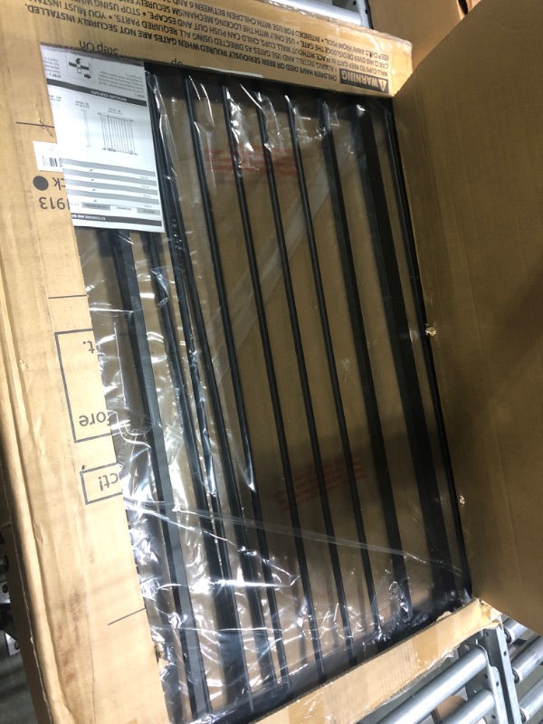 Photo 1 of InnoTruth 36" Tall Baby Gate for Dogs, 29-39.6” Auto Close Safety Gate Crafted for Child Protection with 2.24" Slots, Dual-Lock Safety Design and Wall-Friendly, Black Black 36" Tall