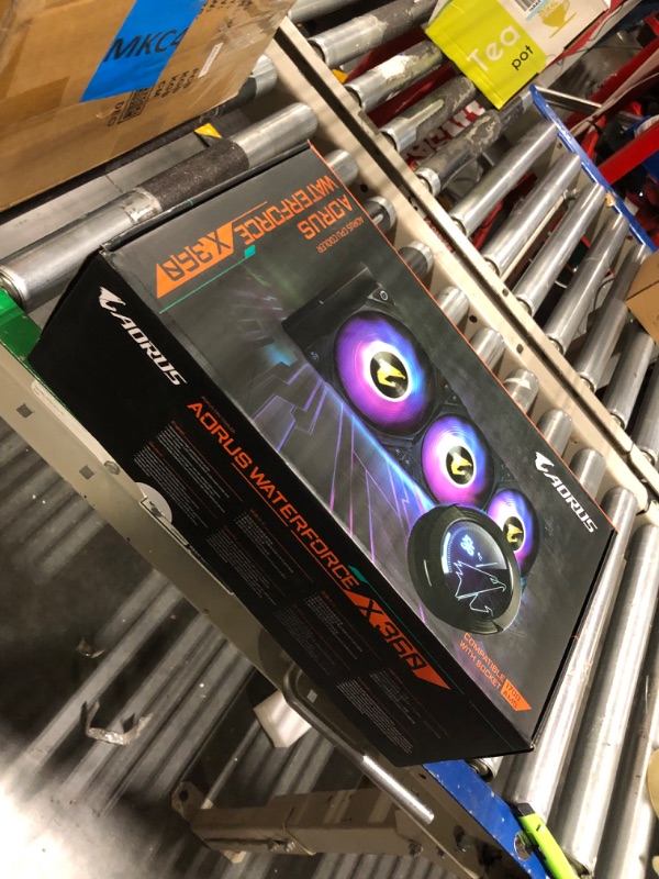 Photo 1 of AORUS WATERFORCE X 360 AIO Liquid CPU Cooler, Rotatable Circular LCD Display with Micro SD Support, 360mm Radiator with 3X 120mm Low Noise ARGB Fans, Compatible with Intel LGA1700 360mm WATERFORCE X