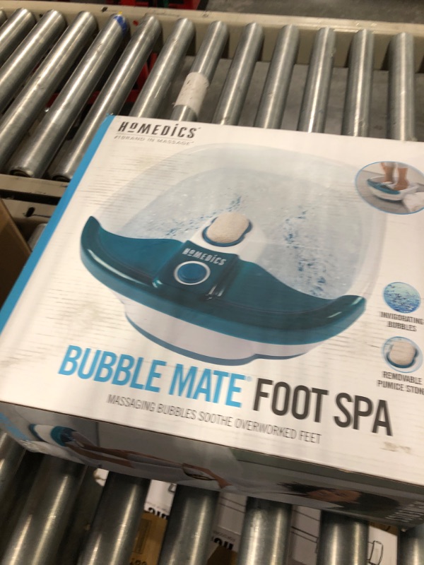 Photo 2 of HoMedics Bubble Mate Foot Spa, Toe Touch Controlled Foot Bath with Invigorating Bubbles and Splash Proof, Raised Massage nodes and Removable Pumice Stone