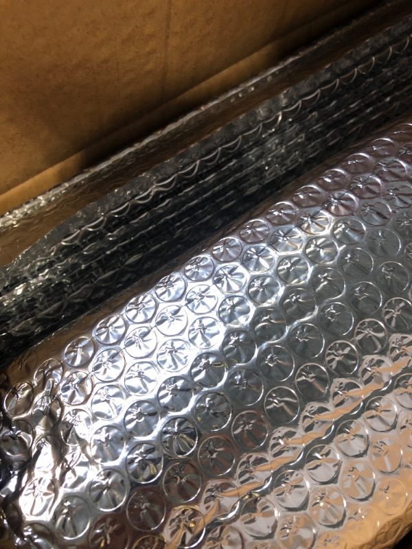 Photo 1 of Garage Door Insulation Set Double Bubble Insulation Panels Reflective Aluminum Radiant Barrier Thermal Insulation Shield with Adhesive Tape for Garage Greenhouse Attics Walls (8 Pcs, 24 x 48 Inch) 8 24 x 48 Inch
