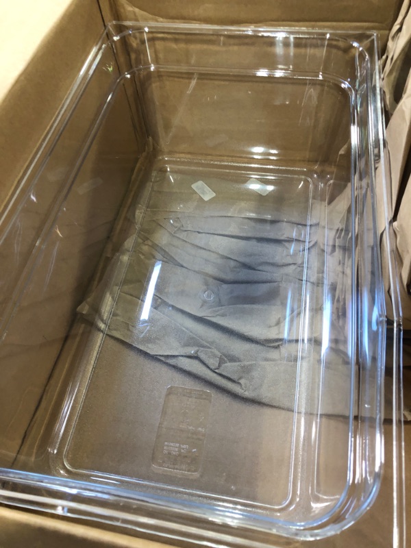 Photo 1 of Carlisle FoodService Products 10203B07 StorPlus Full Size Polycarbonate Food Pan, 8" Deep, Clear Clear 8" Pan