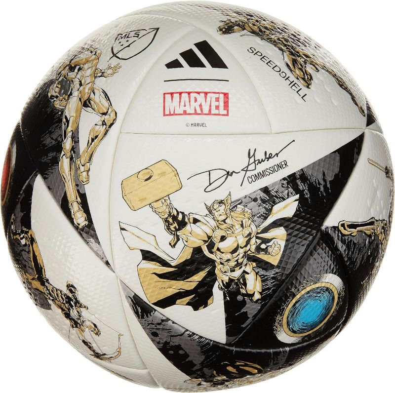 Photo 1 of adidas MLS 2023 Marvel Ball Collection - Marvel's Avengers-Inspired Graphics, MLS Printed Logos, Size 1-5, Mini Ball, Pro Ball, Training Ball