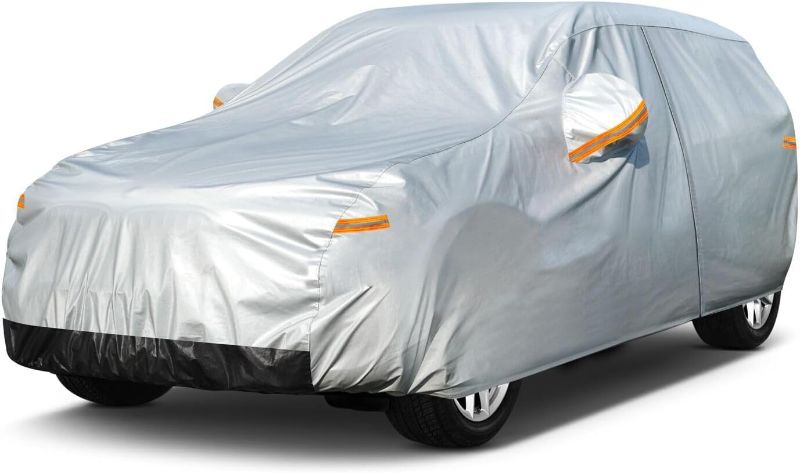 Photo 1 of GUNHYI 6 Layers SUV Car Cover Waterproof All Weather, 100% Waterproof Outdoor Car Covers Full Exterior Covers for Automobiles Sedan Hatch SUV Rain Sun UV Dust Protection. Size S3 (See Size Chart)