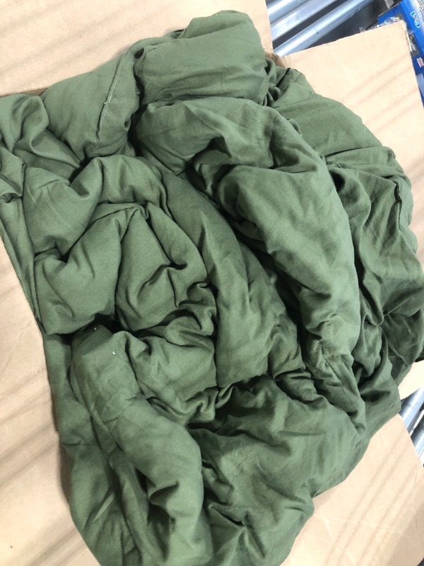 Photo 3 of  Comforter Set - Full Size - Ultra-Soft - Goose Down Alternative - Premium 1800 Series - All Season Warmth (Full, Cypress Green)