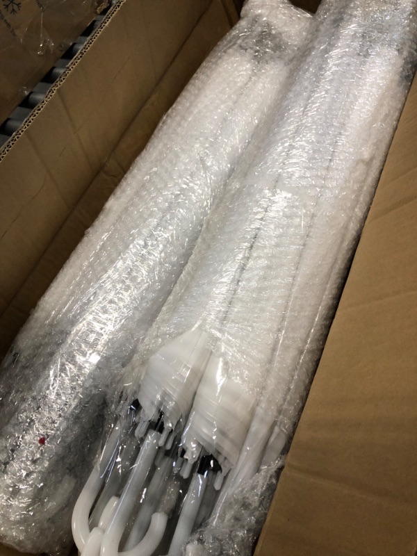 Photo 1 of 24Pcs White Wedding Bubble Umbrellas Bulk Wedding Style Stick Umbrellas Clear Bubble Umbrella with J Hook Handle Auto Open Windproof Stick Umbrellas for Wedding Bridal Parties