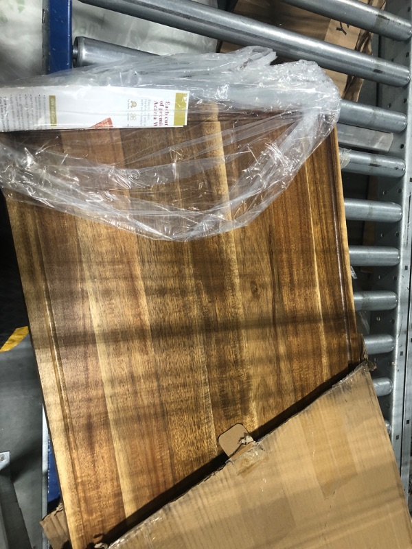 Photo 1 of Acacia Wood Cutting Board 24x18 inch, Butcher Block Cutting Board with Handle Juice Groove for Kitchen, Extra Large Charcuterie Boards Chopping Board