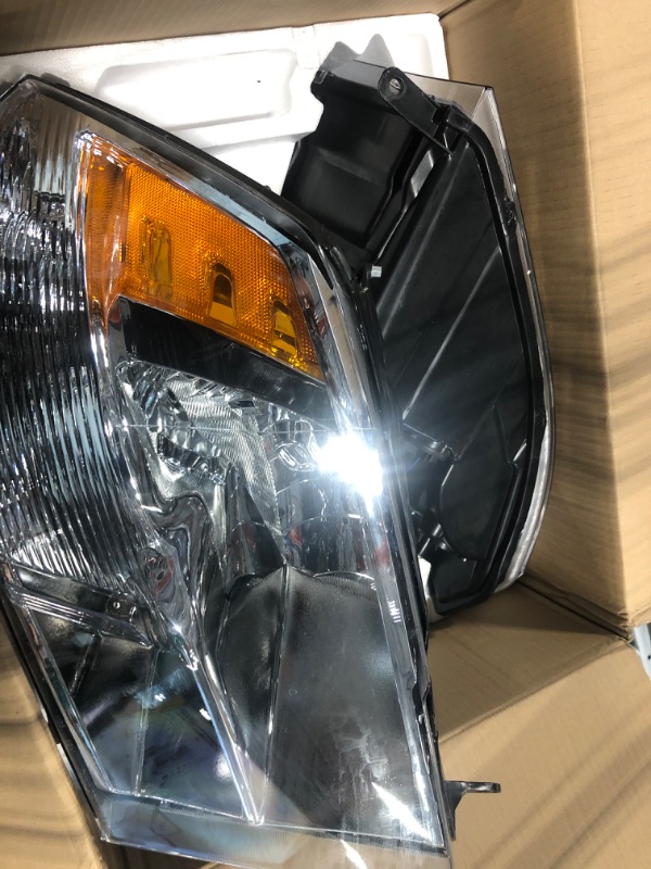 Photo 3 of ADCARLIGHTS for 2009-2018 Dodge Ram Headlight Assembly competible with 2009-2018 Dodge Ram 1500,2010-2018 Dodge Ram 2500/3500 Chrome Housing with Amber Reflector Headlamp Replacement Left and Right OE Type A-Chrome Housing Clear Reflector