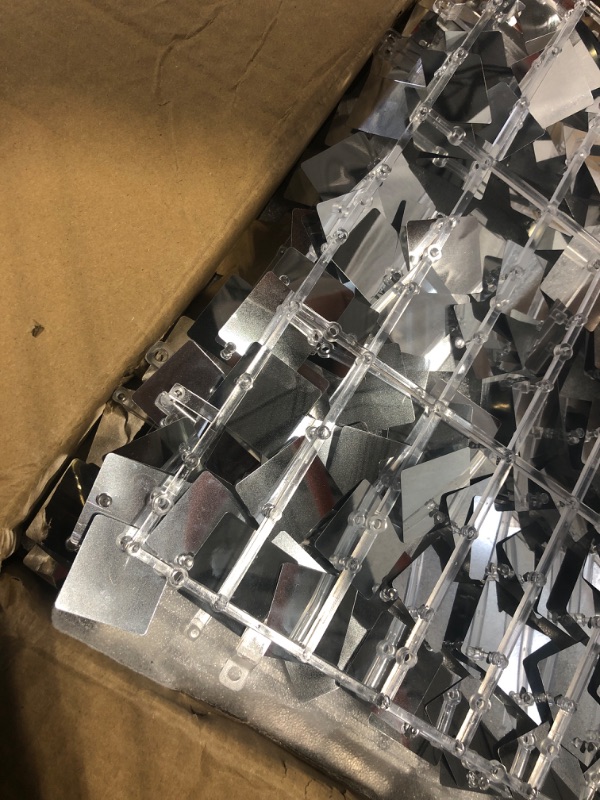 Photo 1 of Ayfjovs 36 PCS Silver Shimmer Wall Backdrop Panels, Square Sequin Wall Backdrop Shimmer Photo Backdrops for Birthday Decoration, Graduation, Wedding, Anniversary Party Supplies