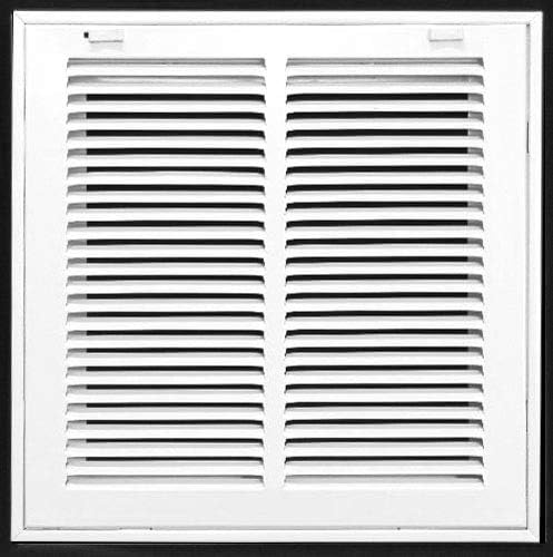 Photo 1 of 12" X 12" Steel Return Air Filter Grille for 1" Filter - Easy Plastic Tabs for Removable Face/Door - HVAC DUCT COVER - Flat Stamped Face -White 