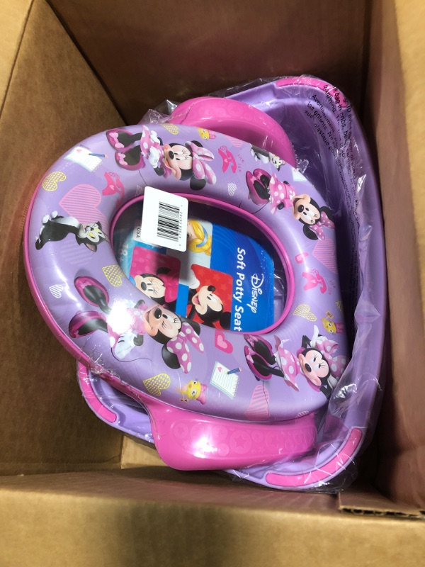 Photo 2 of Disney Minnie Mouse 2 Pc "Happy Helpers" Essential Potty Training Set - Soft Potty Seat, Step Stool