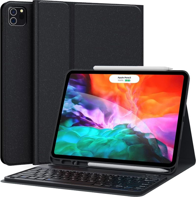 Photo 1 of *KEYBOARD ONLY* CHESONA iPad Keyboard Case for iPad Pro 12.9 inch (3rd, 4th, 5th, 6th Generation) - Wireless Detachable - with Pencil Holder for 2022 iPad Pro 12.9, Black