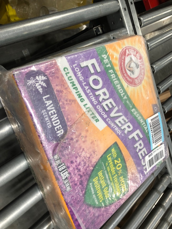 Photo 1 of Arm & Hammer Forever Fresh Clumping Cat Litter Lavender Multicat 18lb with 20% More Lavender Freshness Pet Friendly with Essential Oils