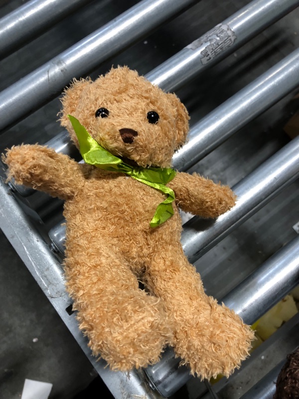 Photo 1 of 9 Pieces Cute Bear Stuffed Animals, 10 Inch Soft Plush Stuffed Bears Toy Bulk with Bow Tie for Kids Boys Girls Graduation Baby Shower Christmas Birthday Party Gift Favors (Dark Brown, Golden, White)
