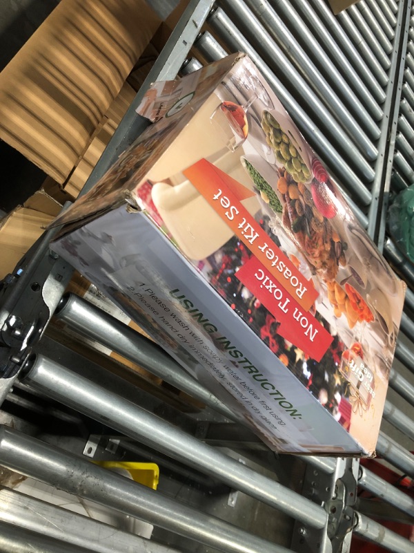 Photo 1 of Joyfair 15.3’’ Nonstick Roasting Pan with Rack Set, Heavy Duty Large Roaster Pan for Turkey Chicken Rid Beef, Including Flat Rack/Removable V-rack, Stainless Steel Core Coated with  Nontoxic Coating Nonstick Coating + Steel Core- 3pcs