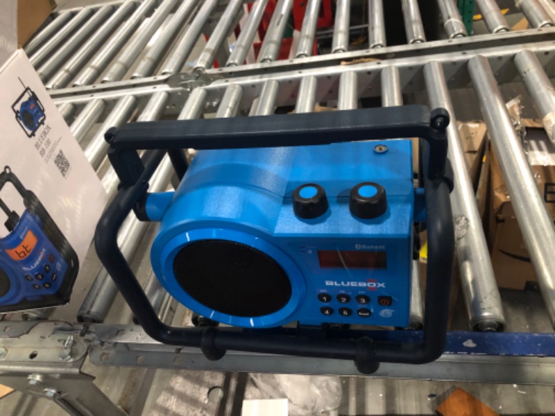 Photo 2 of Sangean BB-100 BlueBox AM/FM Ultra-Rugged Digital Receiver with Bluetooth, Blue, 12.4"