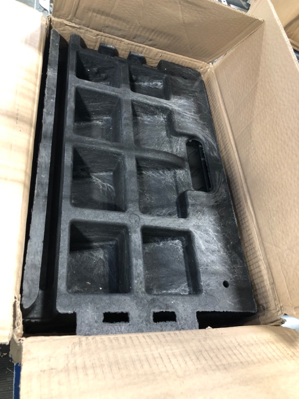 Photo 1 of 4" Inch Driveway Curb Ramp, Heavy Duty Rubber Ramps Perfect for Sidewalk, Low Cars, Curb Ramps for Motorhome, Truck, Shed Ramps, Pets & Wheelchair Threshold Ramp (4" Pack of 2)