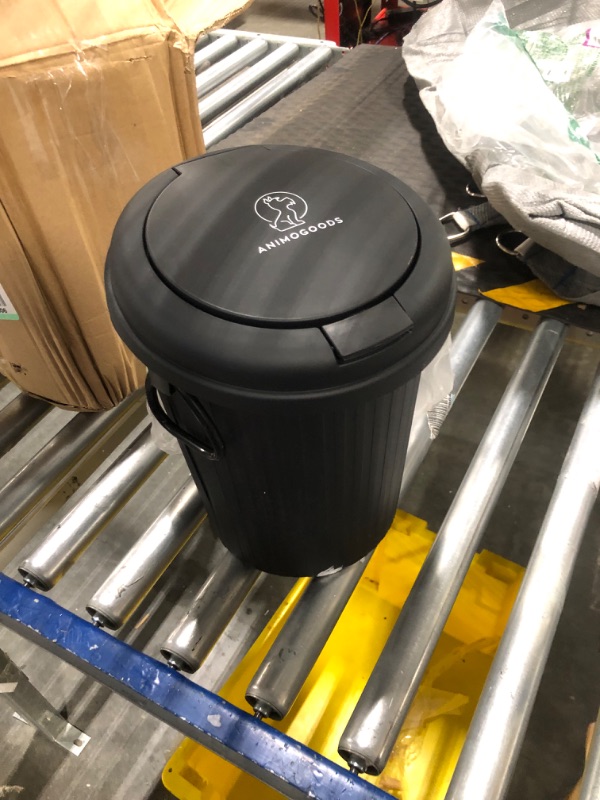 Photo 1 of AnimoGoods Outdoor Dog Poop Trash Can - Small Outdoor Trash Can with lid for Dog/Cat Poop - Cat Litter Trash Can