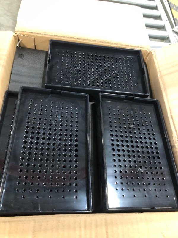Photo 1 of 12 Pack Shoe Organizer Boxes, Black Plastic Stackable Shoe Storage Bins For Closet, Space Saving Shoe Holder Sneaker Display Case