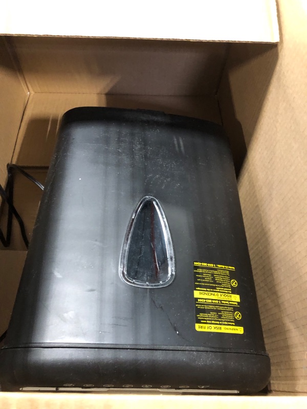 Photo 1 of Amazon Basics 8 Sheet Cross Cut Paper and Credit Card Shredder with 4.1 Gallon Bin, Black
