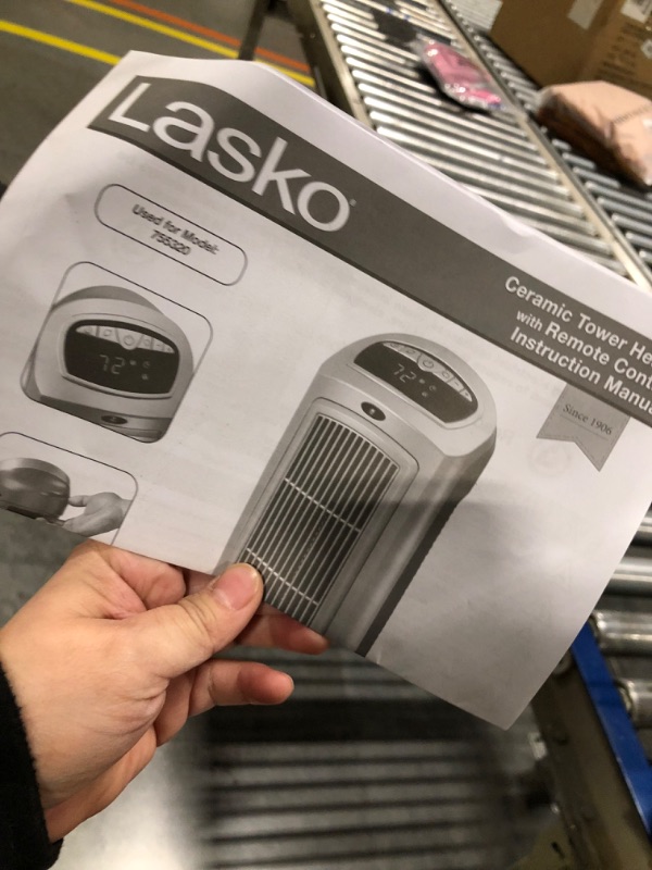 Photo 1 of LASKO 1500W DIGITAL CERAMIC SPACE HEATER WITH REMOTE, 755320, SILVER