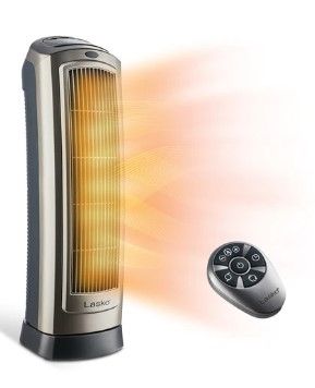Photo 1 of LASKO 1500W DIGITAL CERAMIC SPACE HEATER WITH REMOTE, 755320, SILVER