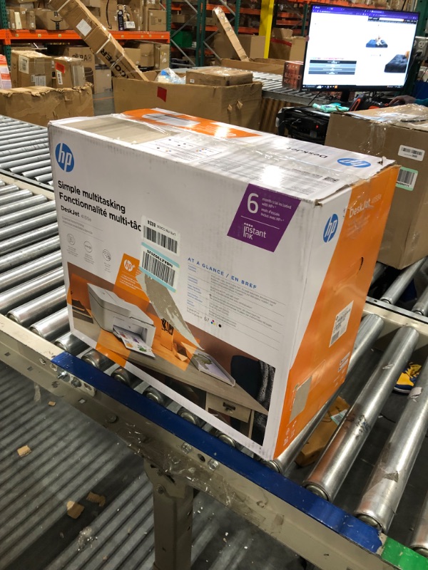Photo 1 of HP DeskJet 4155e Wireless Color All-in-One Printer & 67XL Tri-Color High-Yield Ink Cartridge | 3YM58AN & 67XL Black High-Yield Ink Cartridge | 3YM57AN Printer + Tri-color Ink + Black Ink