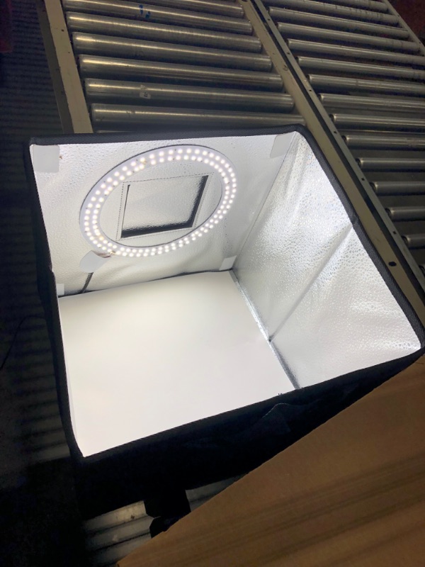 Photo 4 of Foldable Photo Box Portable Studio Kit 12 Background Colors LED Dimmable Photography Light Box 25 cm Photo Props Equipment