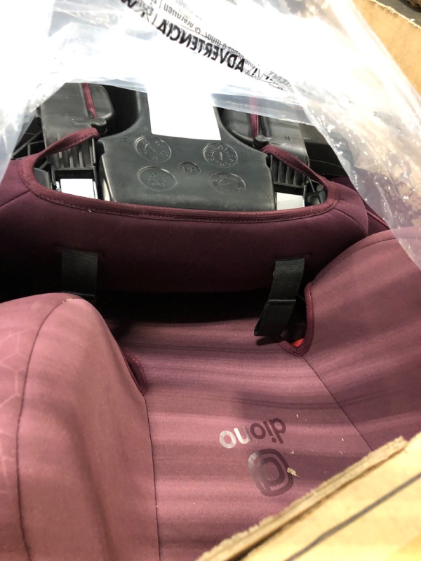 Photo 3 of Diono Monterey 2XT Latch 2 in 1 High Back Booster Car Seat with Expandable Height & Width, Side Impact Protection, 8 Years 1 Booster, Plum 2XT Plum