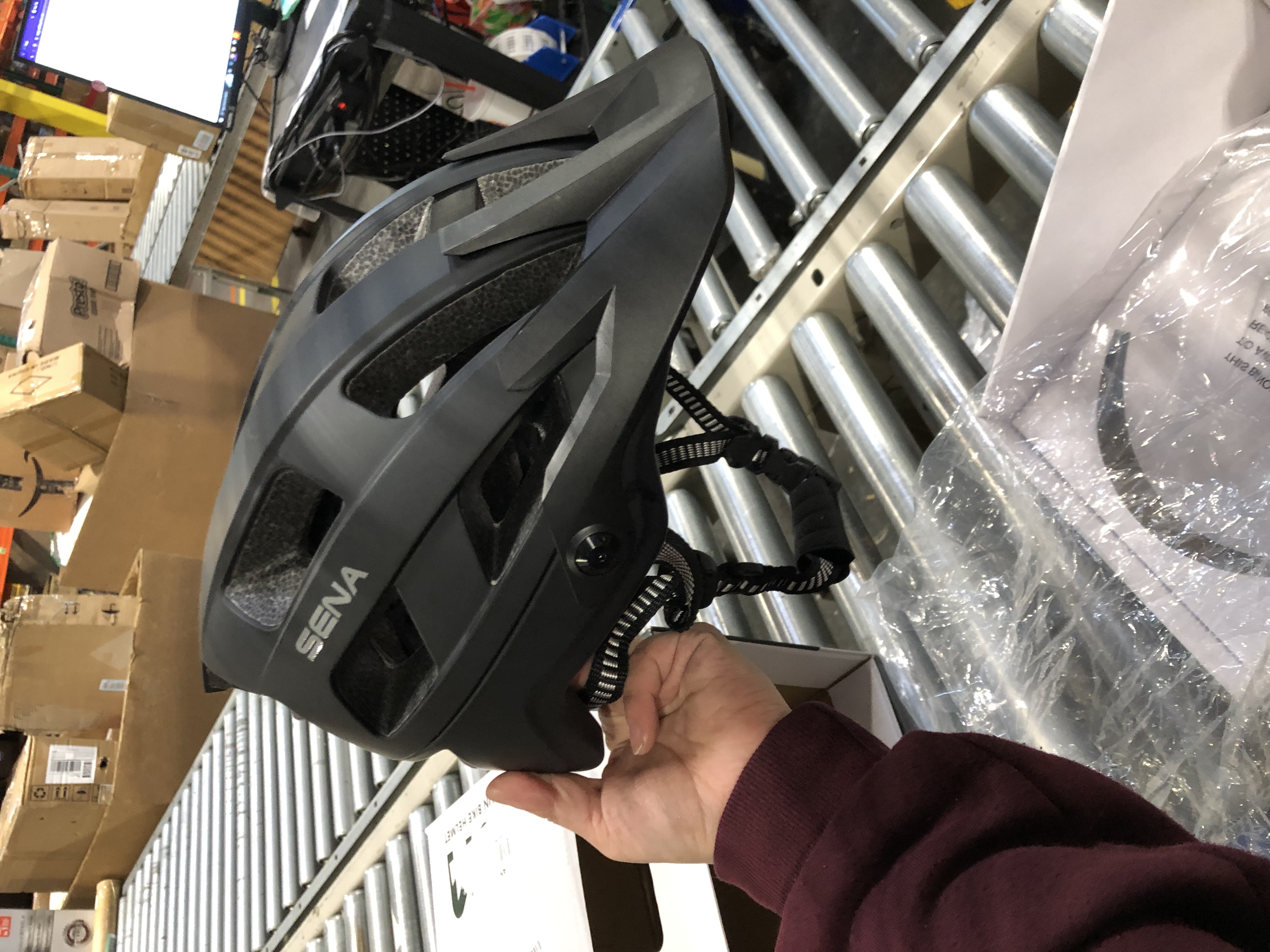 Photo 3 of Sena M1/ M1 EVO Smart Bluetooth Communications Mountain Bike Helmet Matte Black Medium M1 (2021) Helmet