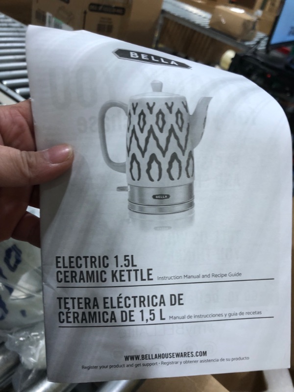 Photo 6 of 1.5L Electric Ceramic Kettle - Blue Aztec 1.5L Blue Aztec