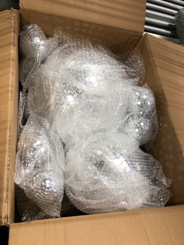 Photo 1 of 17 Pack Large Disco Ball Hanging Disco Ball Small Disco Ball Mirror Disco Balls Decorations for Party Wedding Dance and Music Festivals Decor Club Stage Props DJ Decoration (6 Inch, 3.2 Inch, 2 Inch)
