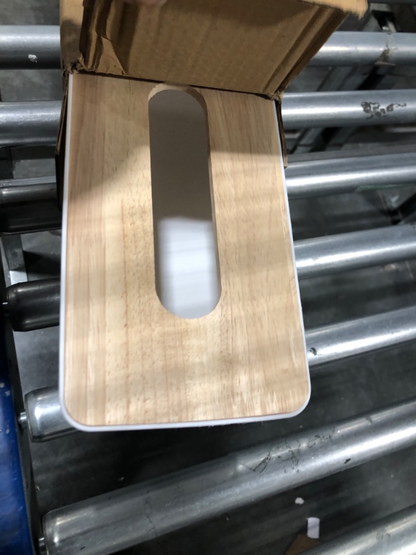 Photo 1 of Rectangular Tissue Box Cover for Disposable Paper Facial Tissues, Wooden Rectangle Tissue Box Holder for Storage on Bathroom Vanity, Countertop, Bedroom Dresser (Medium,10.2x5.1x3.3 inch) Medium(10.2x5.1x3.3'')