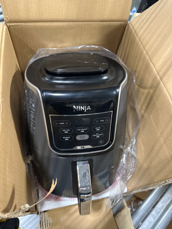 Photo 1 of Ninja AF150AMZ Air Fryer XL, 5.5 Qt. Capacity that can Air Fry, Air Roast, Bake, Reheat & Dehydrate, with Dishwasher Safe, Nonstick Basket & Crisper Plate and a Chef-Inspired Recipe Guide, Grey