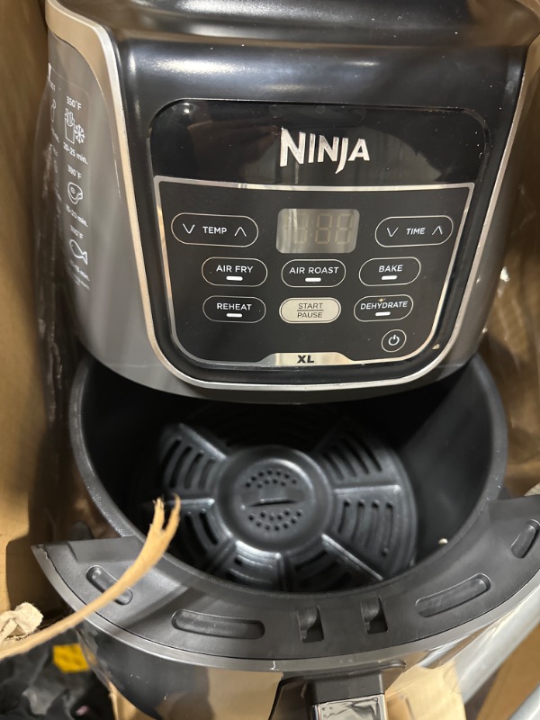Photo 1 of Ninja AF150AMZ Air Fryer XL, 5.5 Qt. Capacity that can Air Fry, Air Roast, Bake, Reheat & Dehydrate, with Dishwasher Safe, Nonstick Basket & Crisper Plate and a Chef-Inspired Recipe Guide, Grey