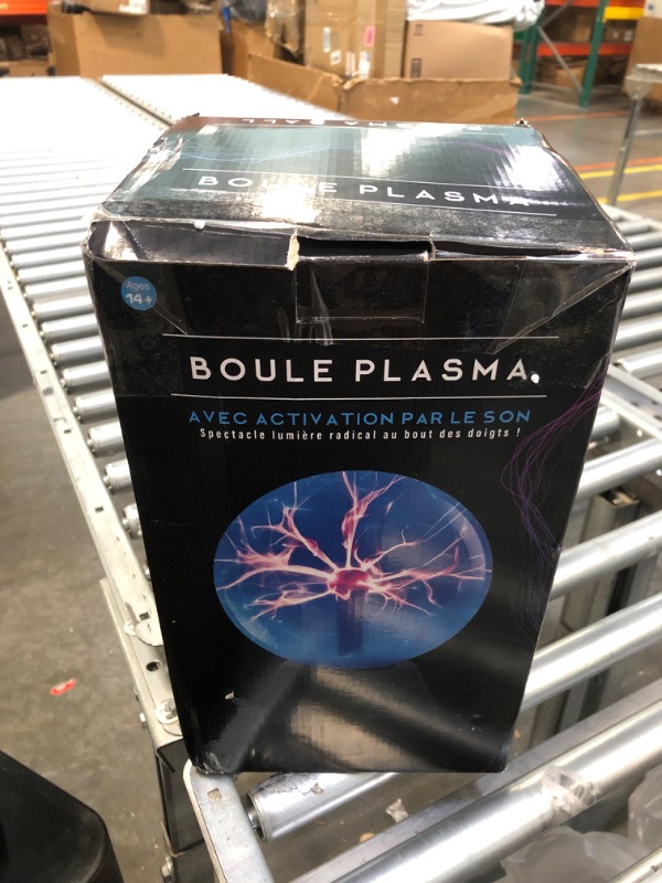 Photo 1 of Discovery Kids 6" Plasma Globe Lamp with Interactive Electronic Touch and Sound Sensitive Lightning and Tesla Coil, Includes AC Adapter, Glass STEM Lava Lamp-Style Light for Desk, Kids Room, and More

