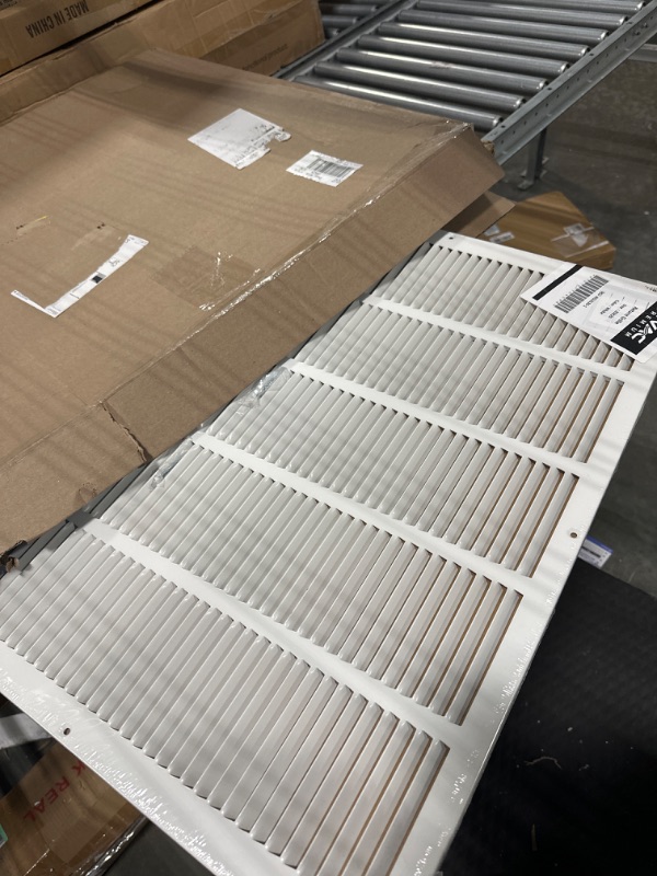 Photo 3 of 25"w X 20"h Steel Return Air Grilles - Sidewall and Ceiling - HVAC Duct Cover - White [Outer Dimensions: 26.75"w X 21.75"h]