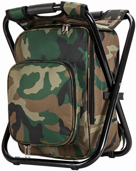 Photo 1 of  3 in1 Multifunction Fishing Backpack Chair, Portable Hiking Camouflage Camping Stool, Folding Cooler Insulated Picnic Bag Backpack Stool
