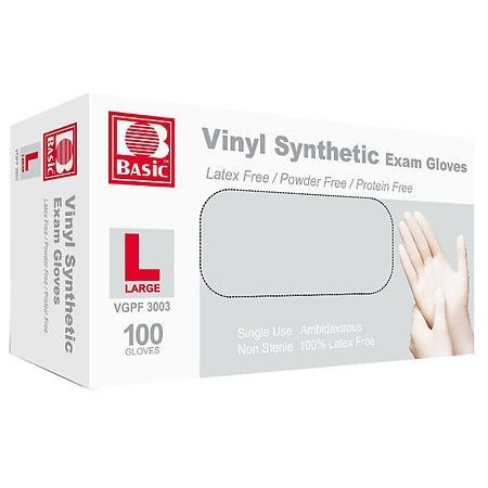 Photo 1 of Basic Vinyl Synthetic Exam Gloves