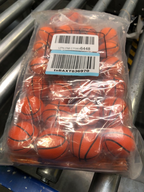 Photo 2 of 48 Pieces Basketball Party Present Bags, Basketball Silicone Bracelets and Orange Basketball Keychains for Kid Adult Basketball Party Favors, School Carnival Reward, Party Bag Present Fillers