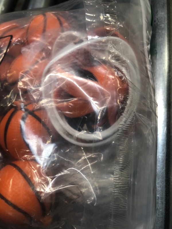 Photo 1 of 48 Pieces Basketball Party Present Bags, Basketball Silicone Bracelets and Orange Basketball Keychains for Kid Adult Basketball Party Favors, School Carnival Reward, Party Bag Present Fillers