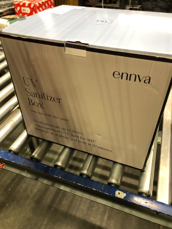 Photo 2 of ENNVA UV Sanitizer Box Large - Minimalist UV Sterilizer Box - Large Capacity UV Light Sanitizer Box - Ultraviolet Disinfection Cabinet for Sanitizing Phone, Toys, Towels, Nail Salon Tool